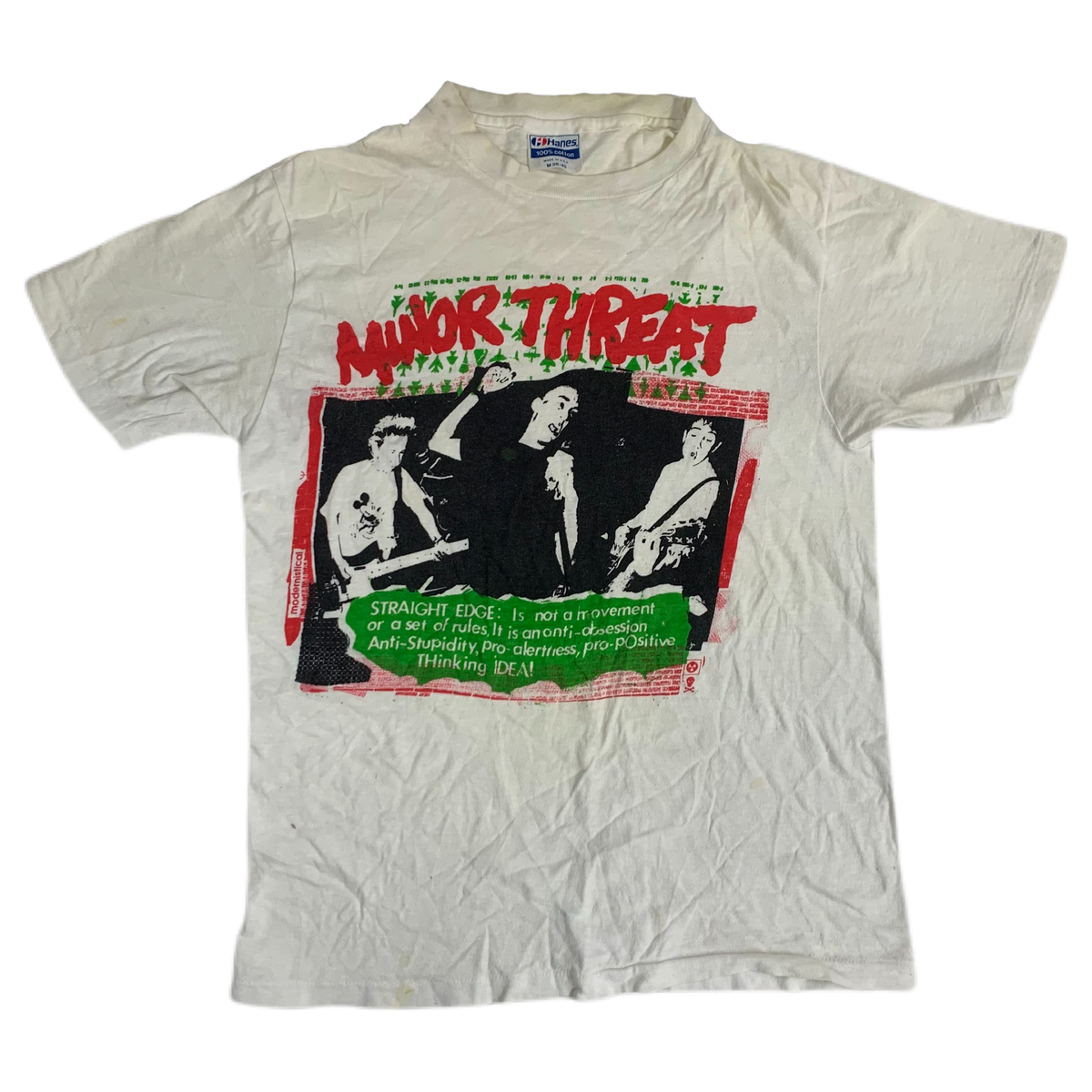 Vintage Minor Threat &quot;Straight Edge&quot; T-Shirt