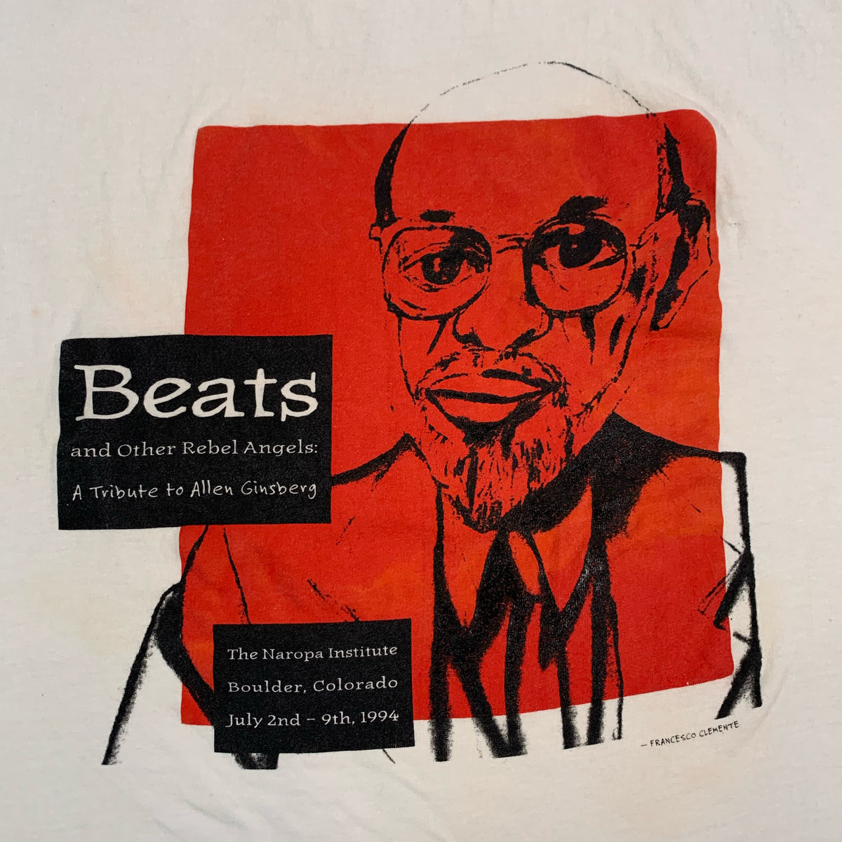 Vintage Beats And Other Rebel Angels &quot;Allen Ginsberg&quot; T-Shirt