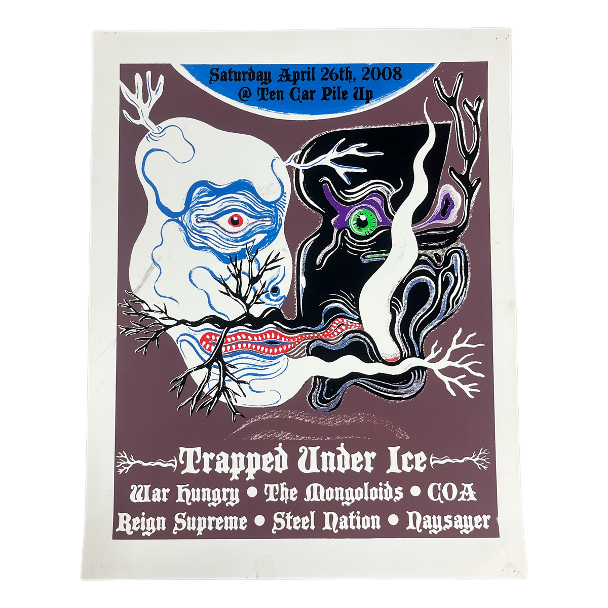 Trapped Under Ice &quot;Stay Cold&quot; Dan Higgs Record Release Show Poster