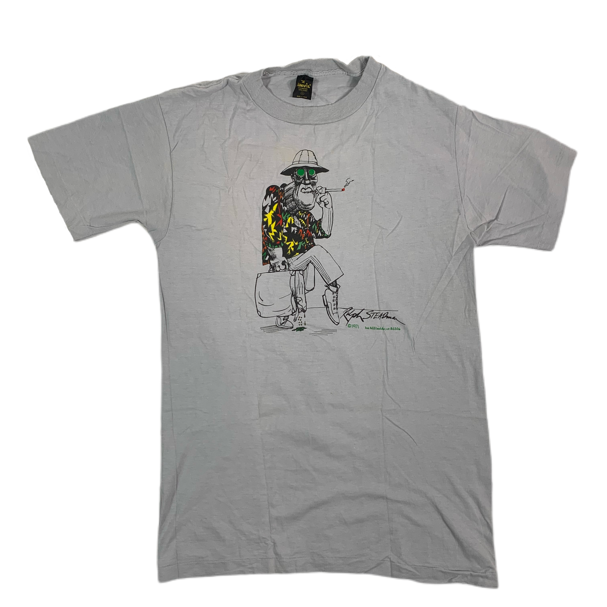 Vintage Ralph Steadman &quot;Fear And Loathing In Las Vegas&quot; Dr. Gonzo T-Shirt