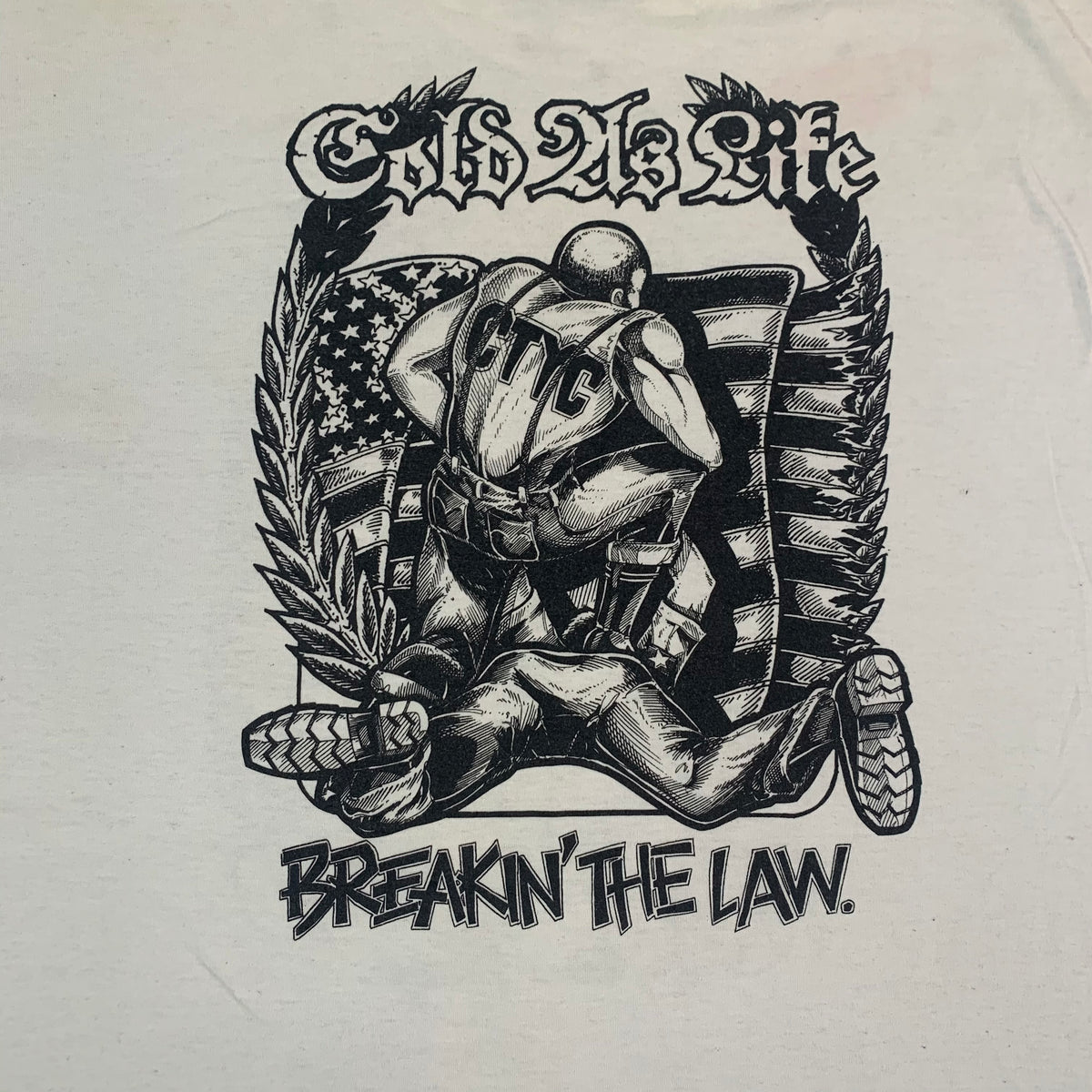 Vintage Cold As Life &quot;Breakin&#39; The Law&quot; T-Shirt