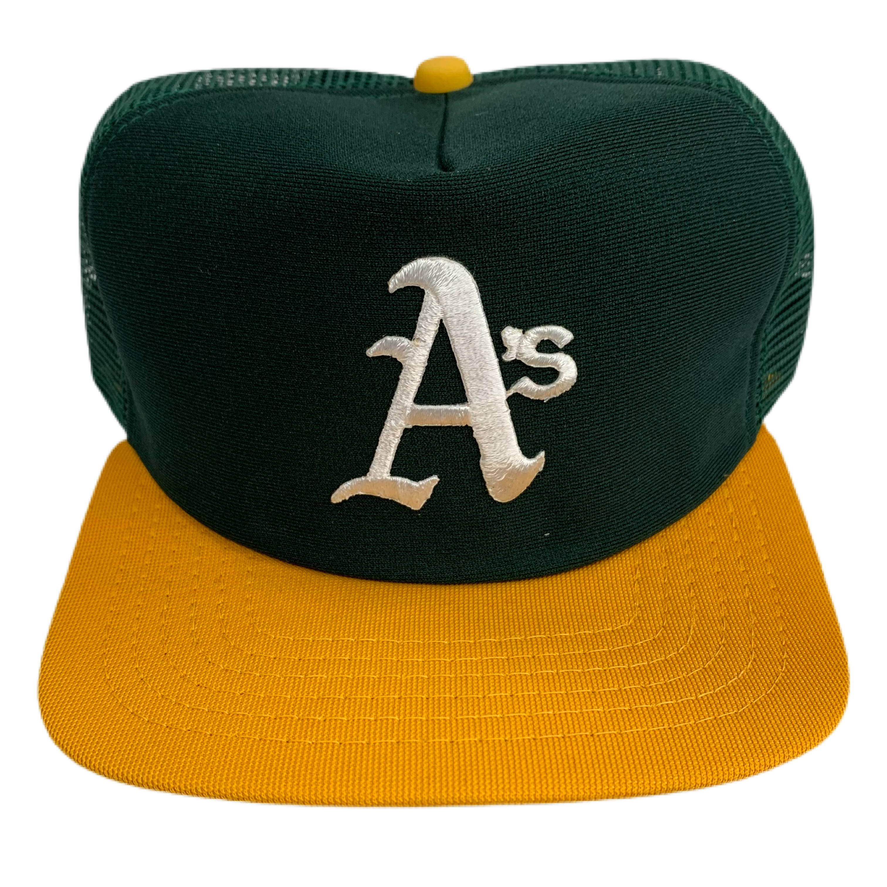 Vintage Oakland A's New Era Medium-Large Trucker Snapback Hat