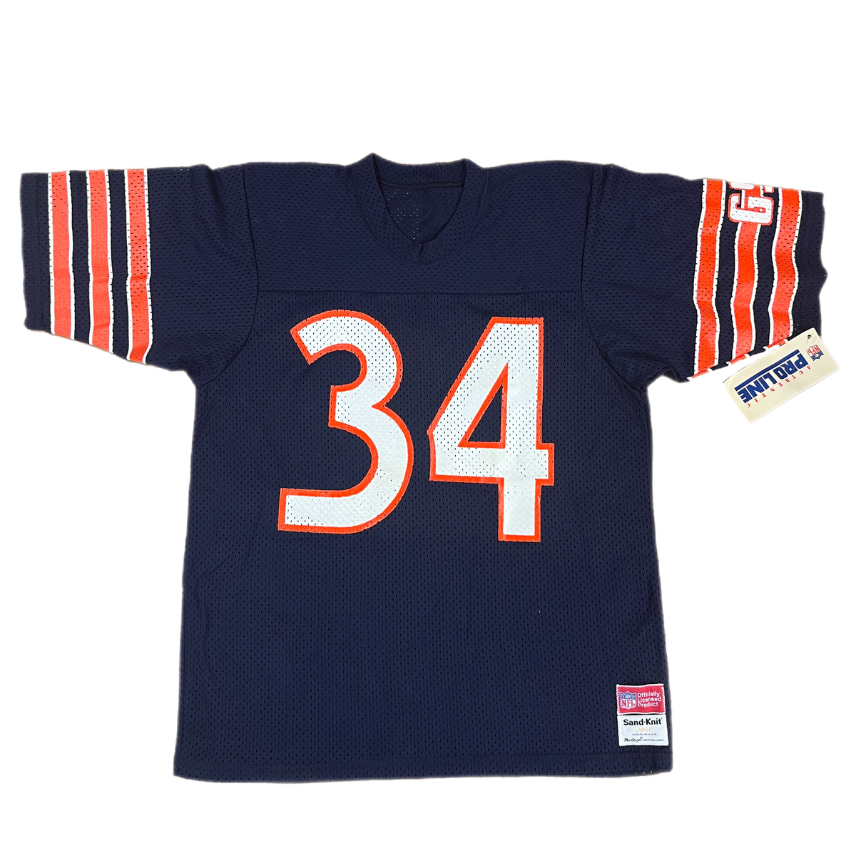 Vintage Sand Knit &quot;Walter Payton&quot; #34 Chicago Bears Pro Line GSH Jersey