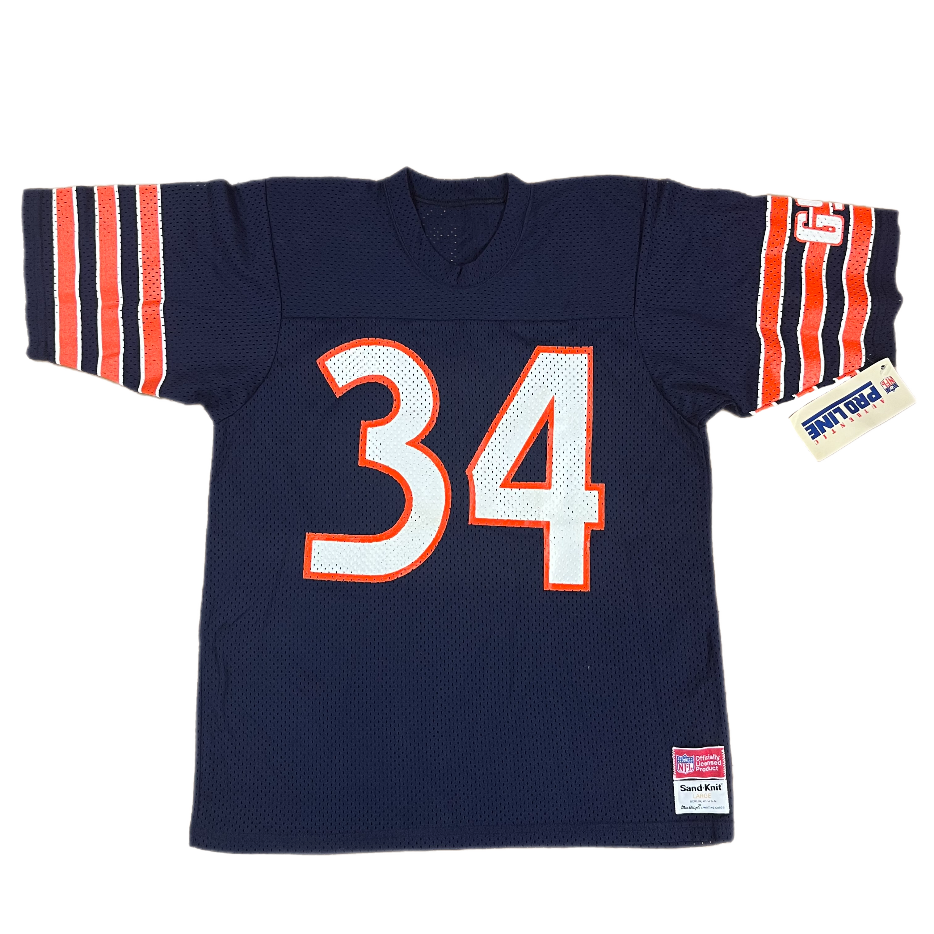 Vintage Sand Knit 'Walter Payton' #34 Chicago Bears Pro Line GSH Jersey