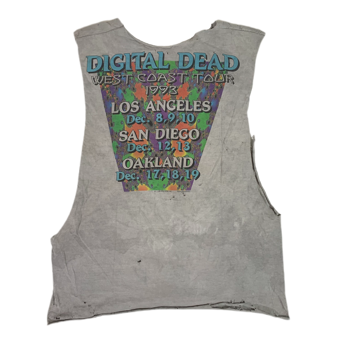 Vintage Grateful Dead &quot;Steal Your Fractal&quot; Cut and Cropped West Coast Shirt