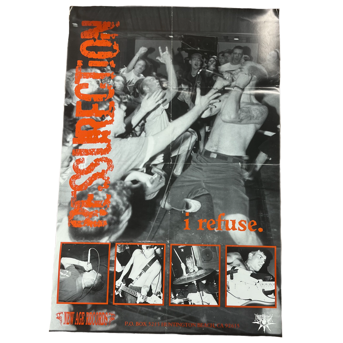 Vintage Ressurection &quot;I Refuse&quot; New Age Records Promotional Poster