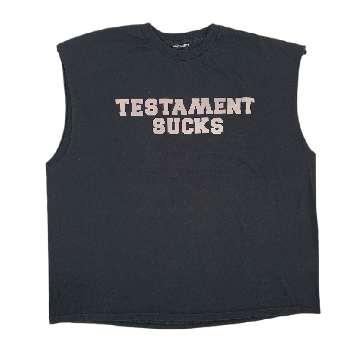 Vintage King Fowley &quot;Testament Sucks&quot; Sleeveless Felt T-Shirt