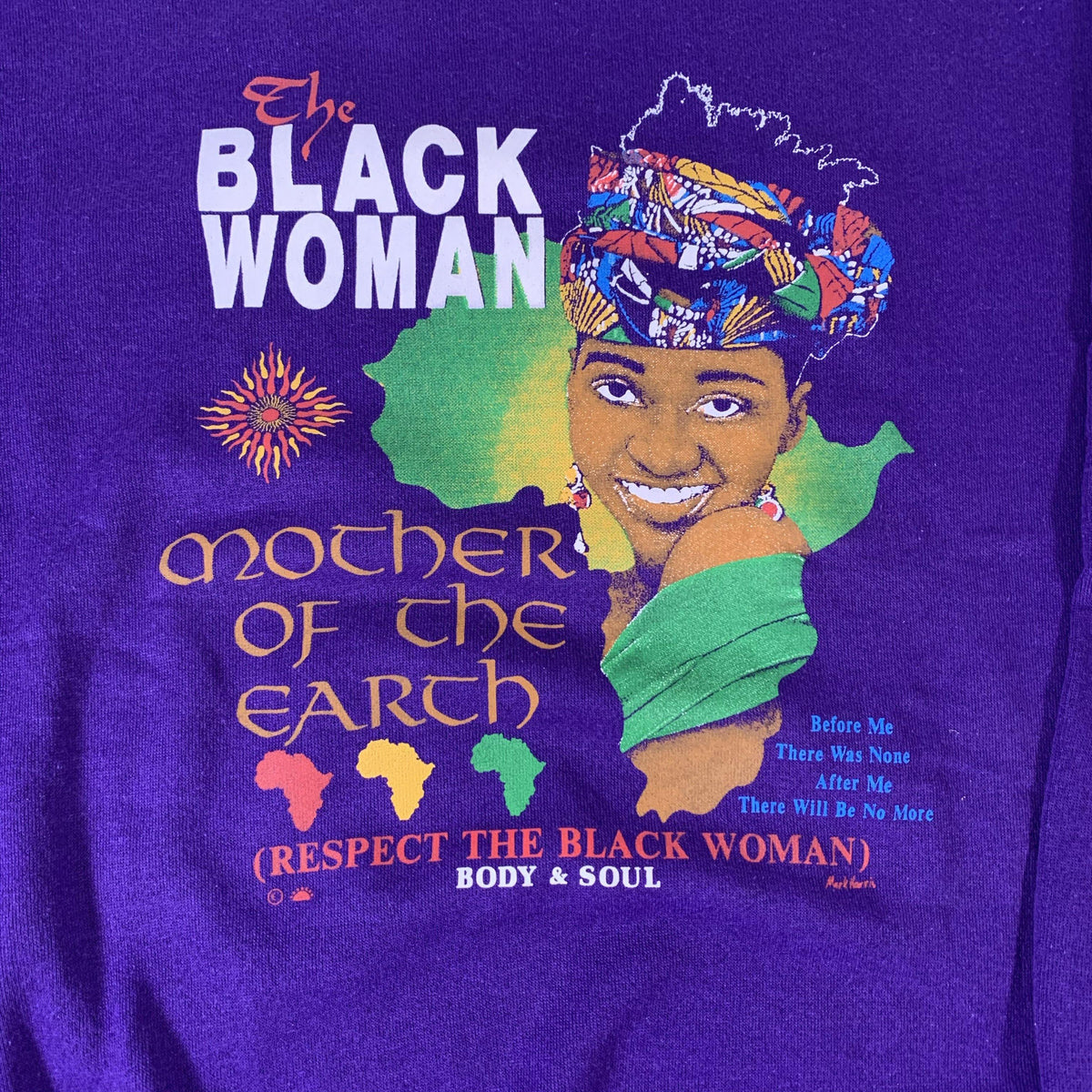 Vintage Mother Of The Earth &quot;The Black Woman&quot; Crewneck Sweatshirt - jointcustodydc