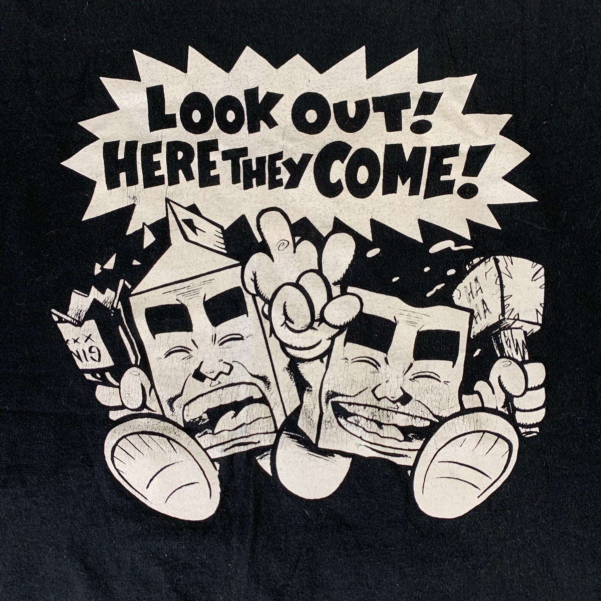 Vintage Milk And Cheese &quot;Look Here They Come!&quot; T-Shirt