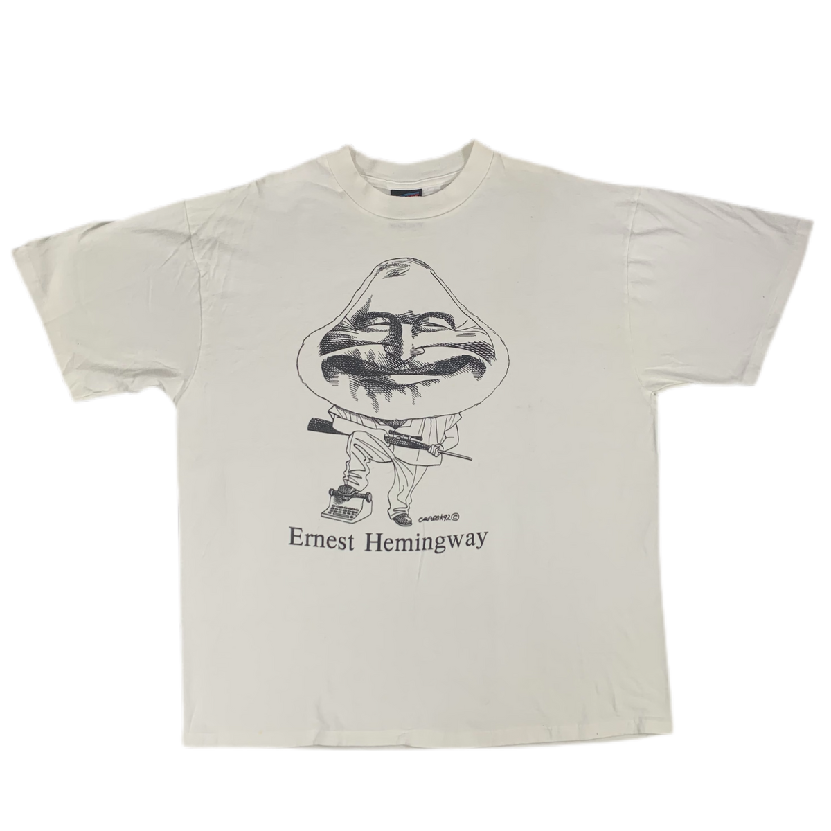 Vintage Ernest Hemingway &quot;Caricature&quot; T-Shirt