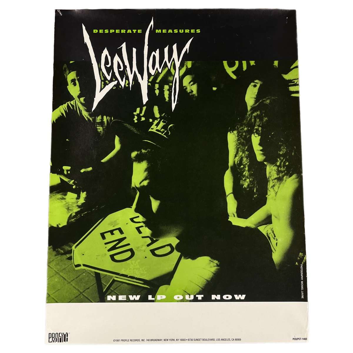 Vintage Leeway &quot;Desperate Measures&quot; Poster