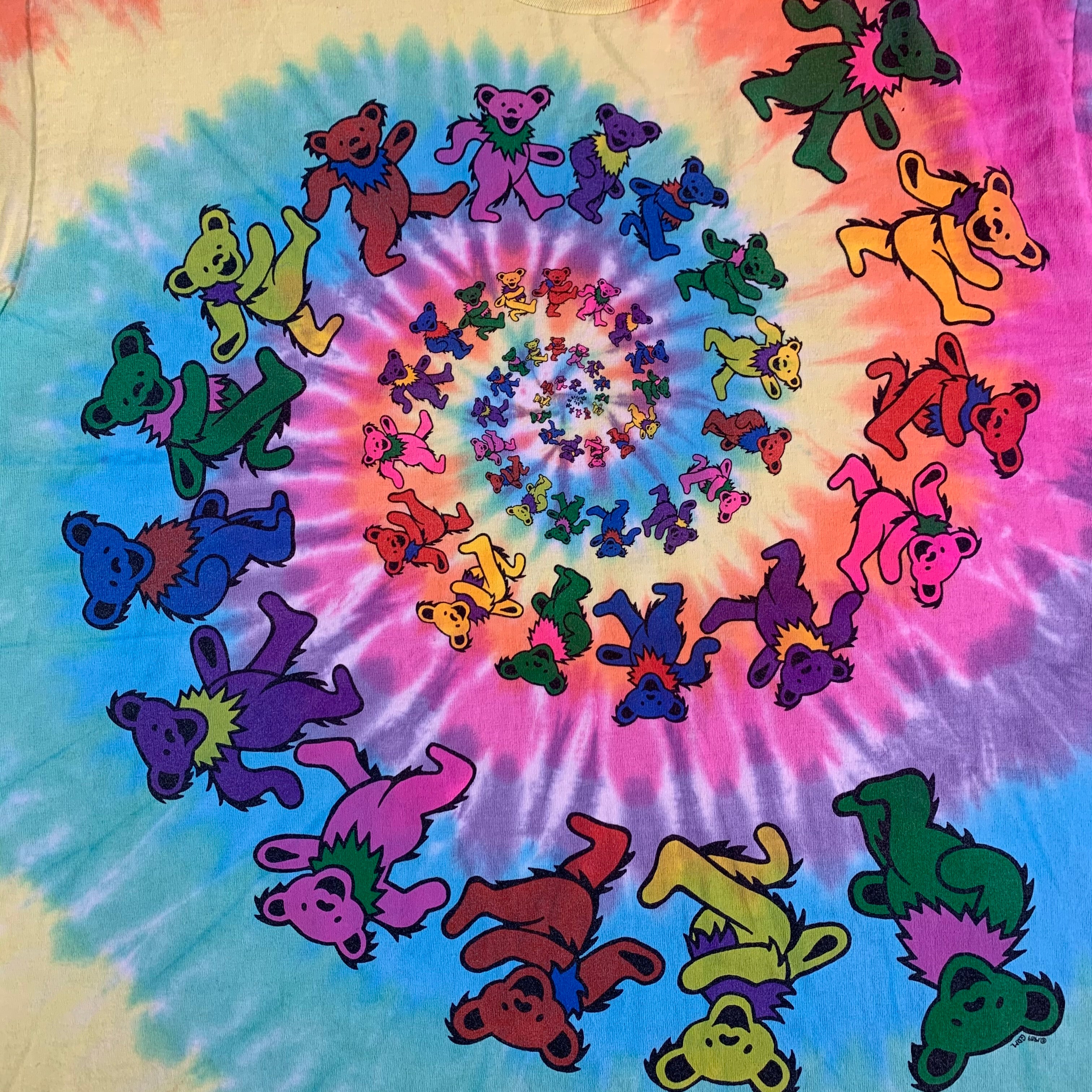 Grateful Dead Spiral Bears Tie Dye T-shirt 