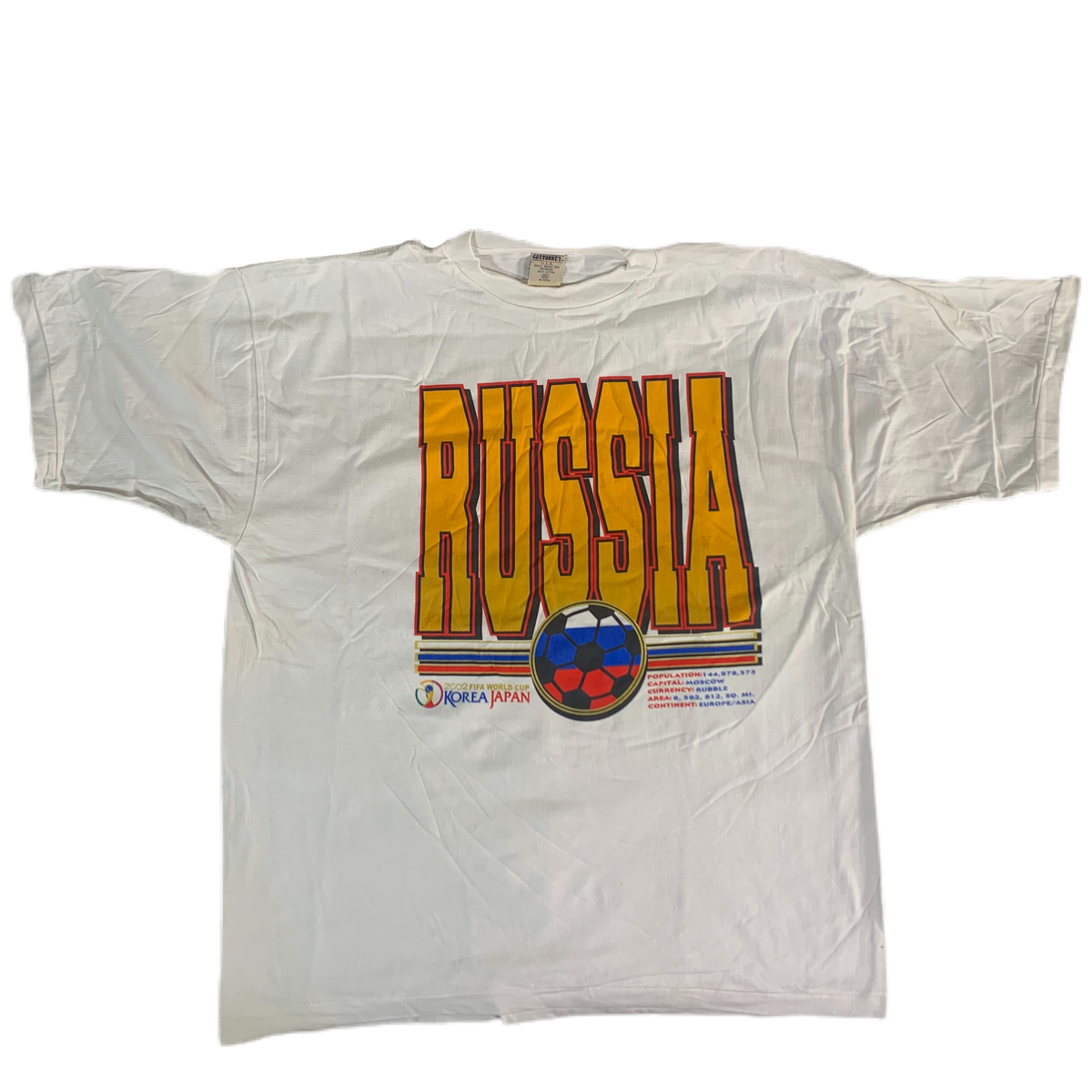 Vintage 2002 Fifa World Cup &quot;Russia&quot; T-Shirt