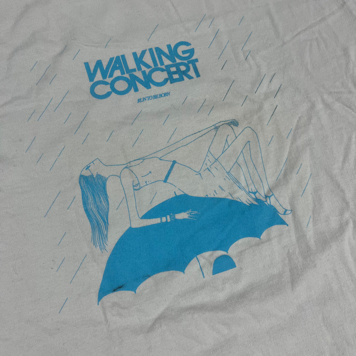 Vintage Walking Concert &quot;Run To Be Born&quot; Some Records T-Shirt