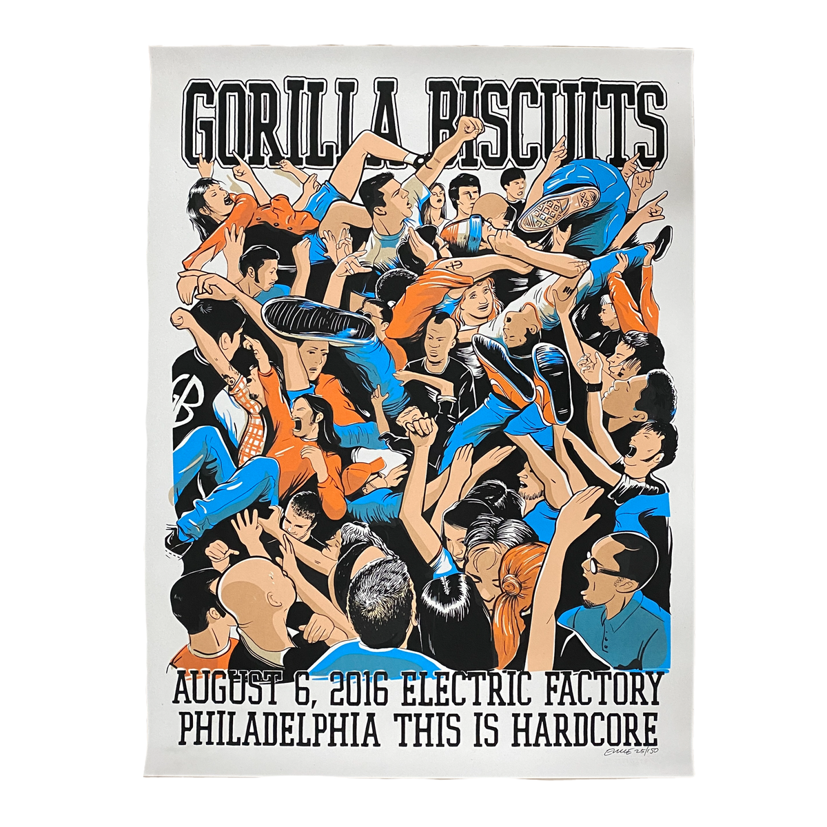 Gorilla Biscuits &quot;This Is Hardcore 2016&quot; Electric Factory Philadelphia Screenprinted Poster