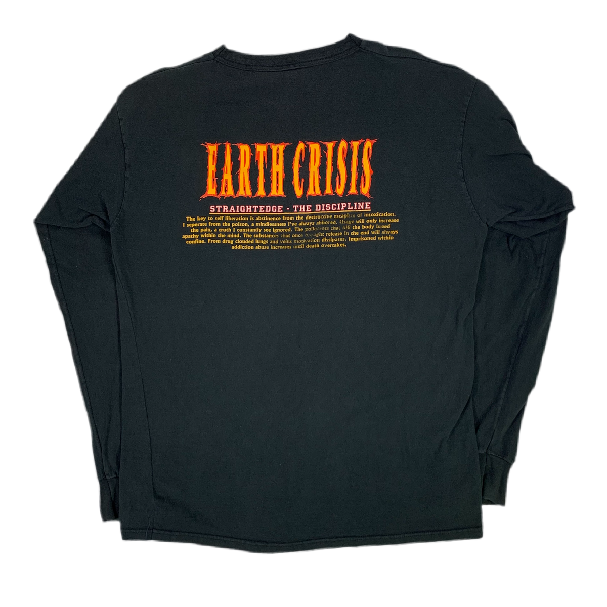 Vintage Earth Crisis &quot;The Discipline&quot; Victory Records Long Sleeve Shirt