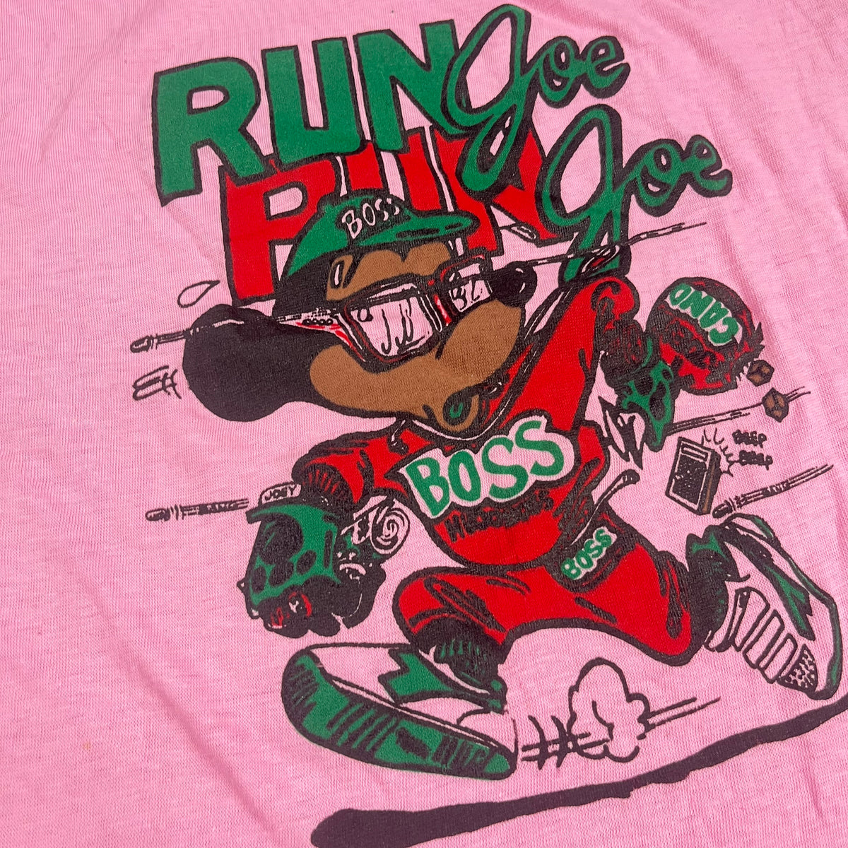 Vintage Mickey Mouse &quot;Run Joe&quot; Bootleg T-Shirt