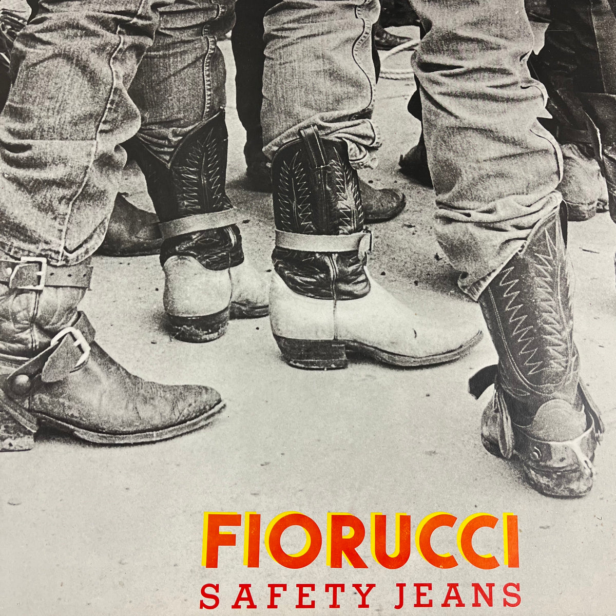 Vintage Fiorucci Safety Jeans &quot;1976 Graphis Collection&quot; Heavy Cardboard Mounted Poster
