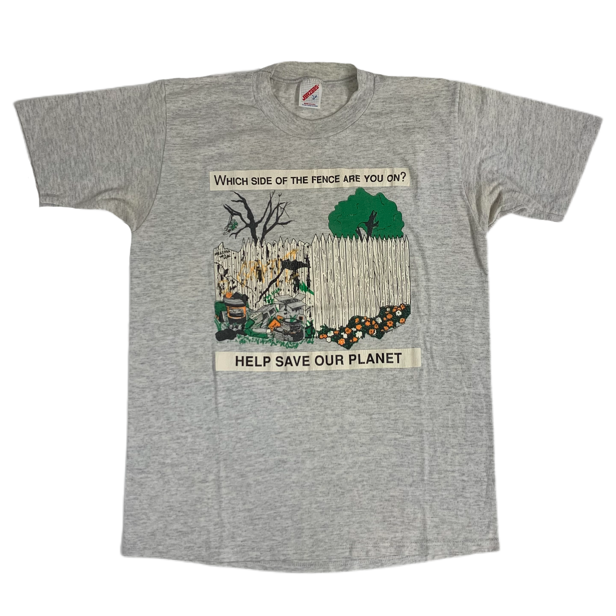 Vintage Which Side Of The Fence &quot;Save Our Planet&quot; T-Shirt