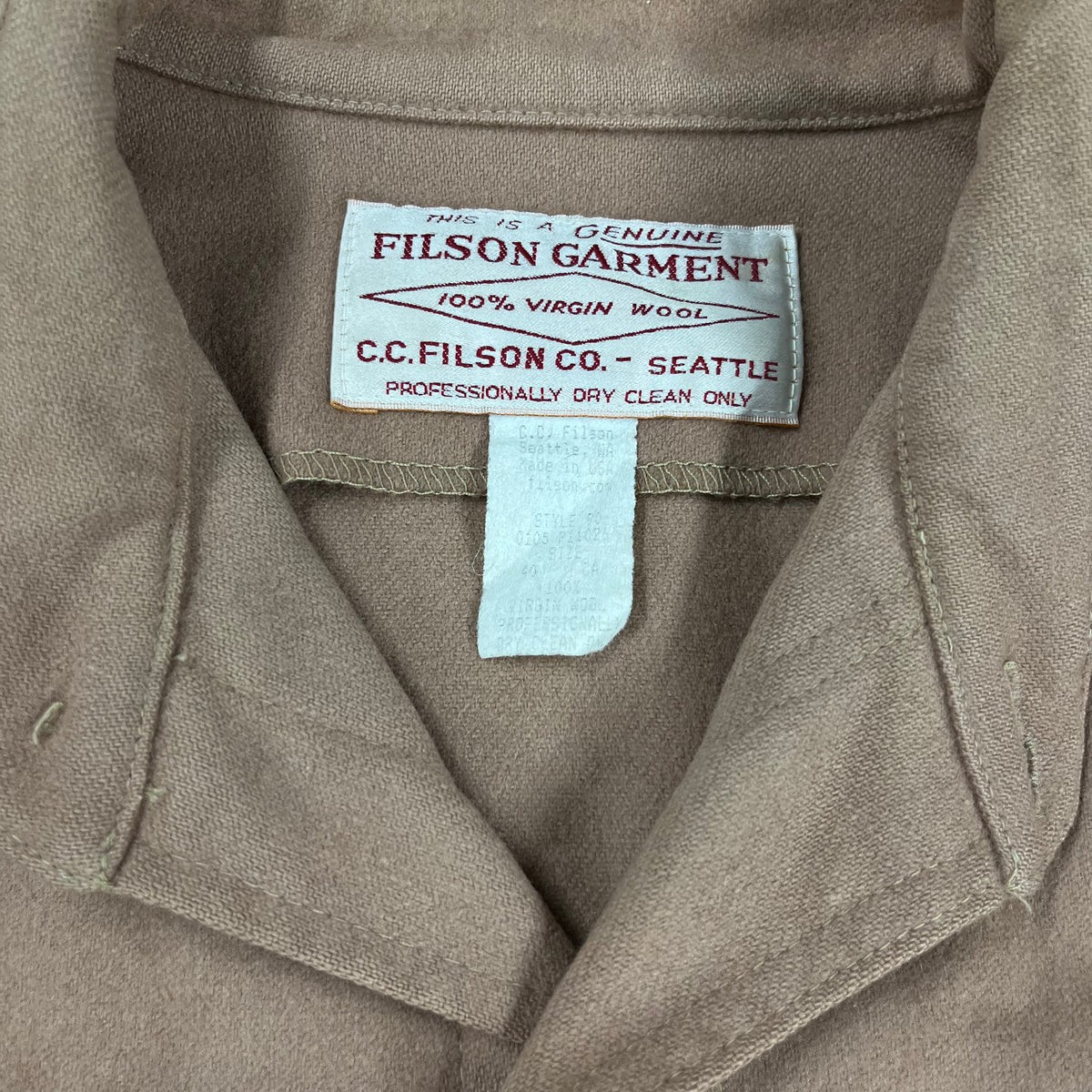Vintage Filson &quot;Camel&quot; Wool Button Shirt
