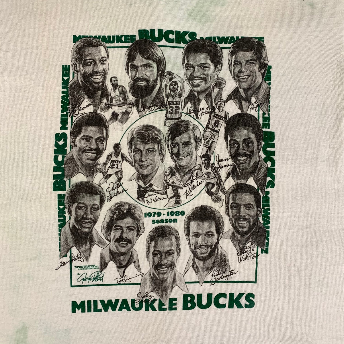 Vintage Milwaukee Bucks &quot;Sportrait&quot; Ringer