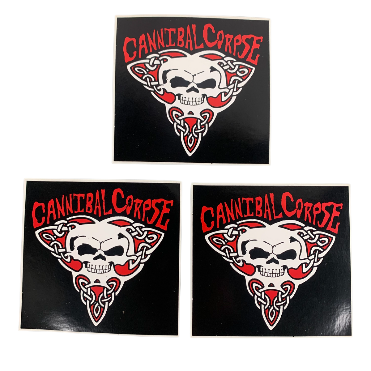 Vintage Cannibal Corpse “Celtic Skull” Sticker Lot