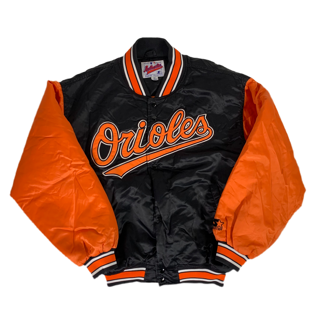 Orioles Starter Jacket  Black Satin Jacket with Free Shipping - USA Jacket