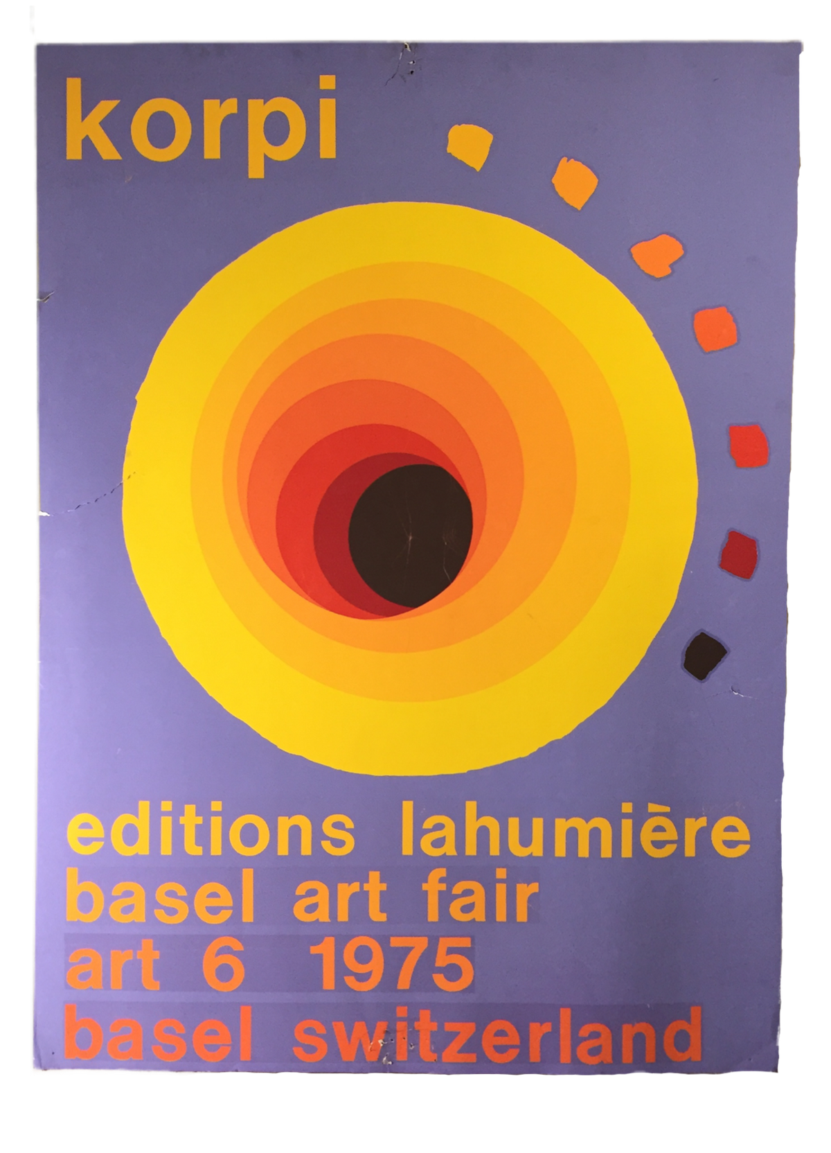 Vintage Neil Korpi &quot;Basel Art Fair 1975&quot; Poster