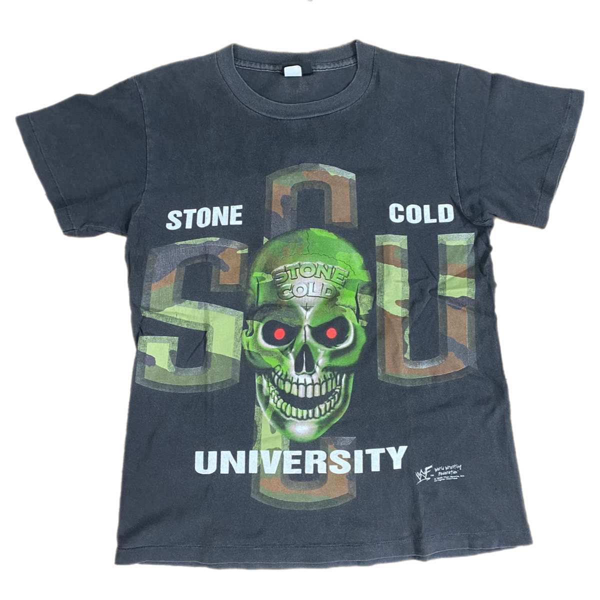 Vintage Stone Cold &quot;Stone Cold University&quot; WWF T-Shirt