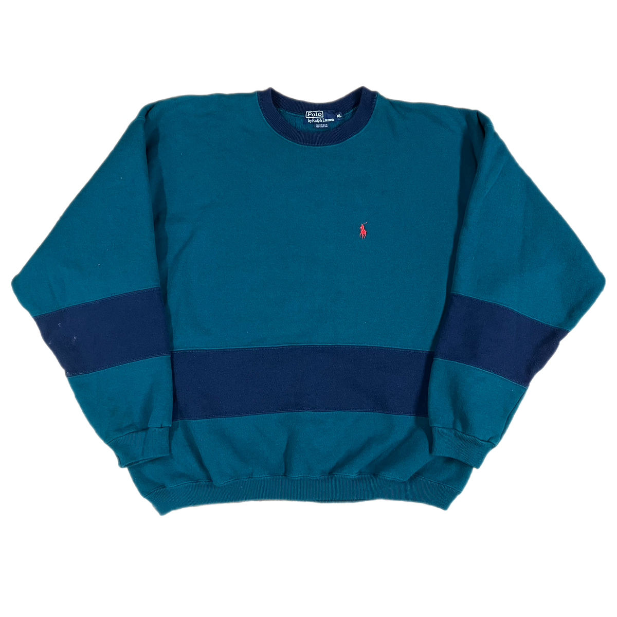 Vintage Polo Ralph Lauren &quot;Colorblock&quot; Crewneck Sweatshirt