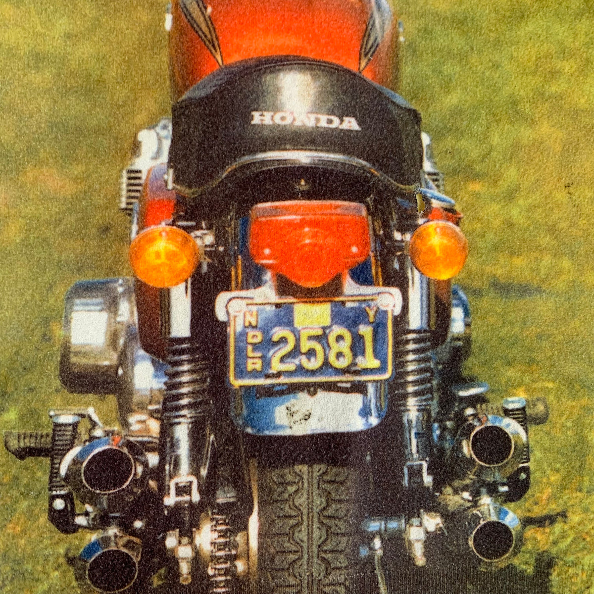 Vintage K-Mart &quot;Honda&quot; Photoprint Motorcycle Shirt