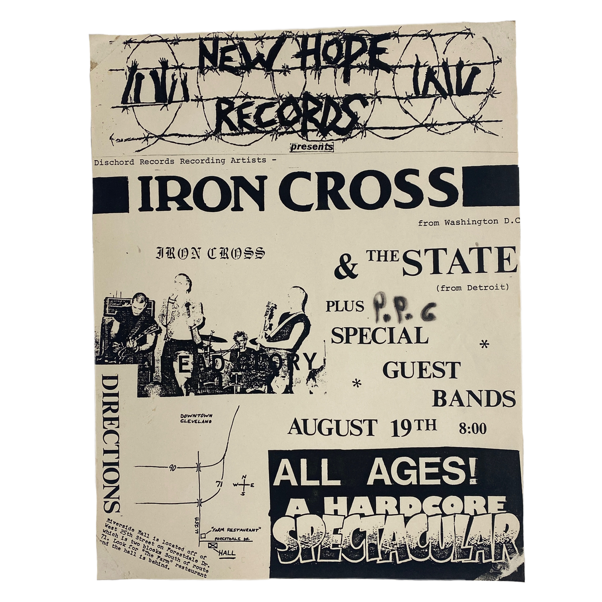 Vintage Iron Cross &quot;New Hope Records Presents&quot; Cleveland Flyer
