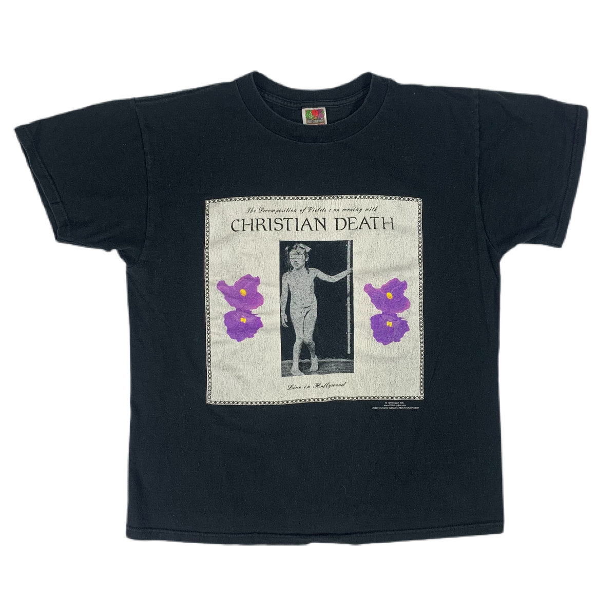 Vintage Christian Death &quot;The Decomposition Of Violets&quot; Live in Hollywood T-Shirt