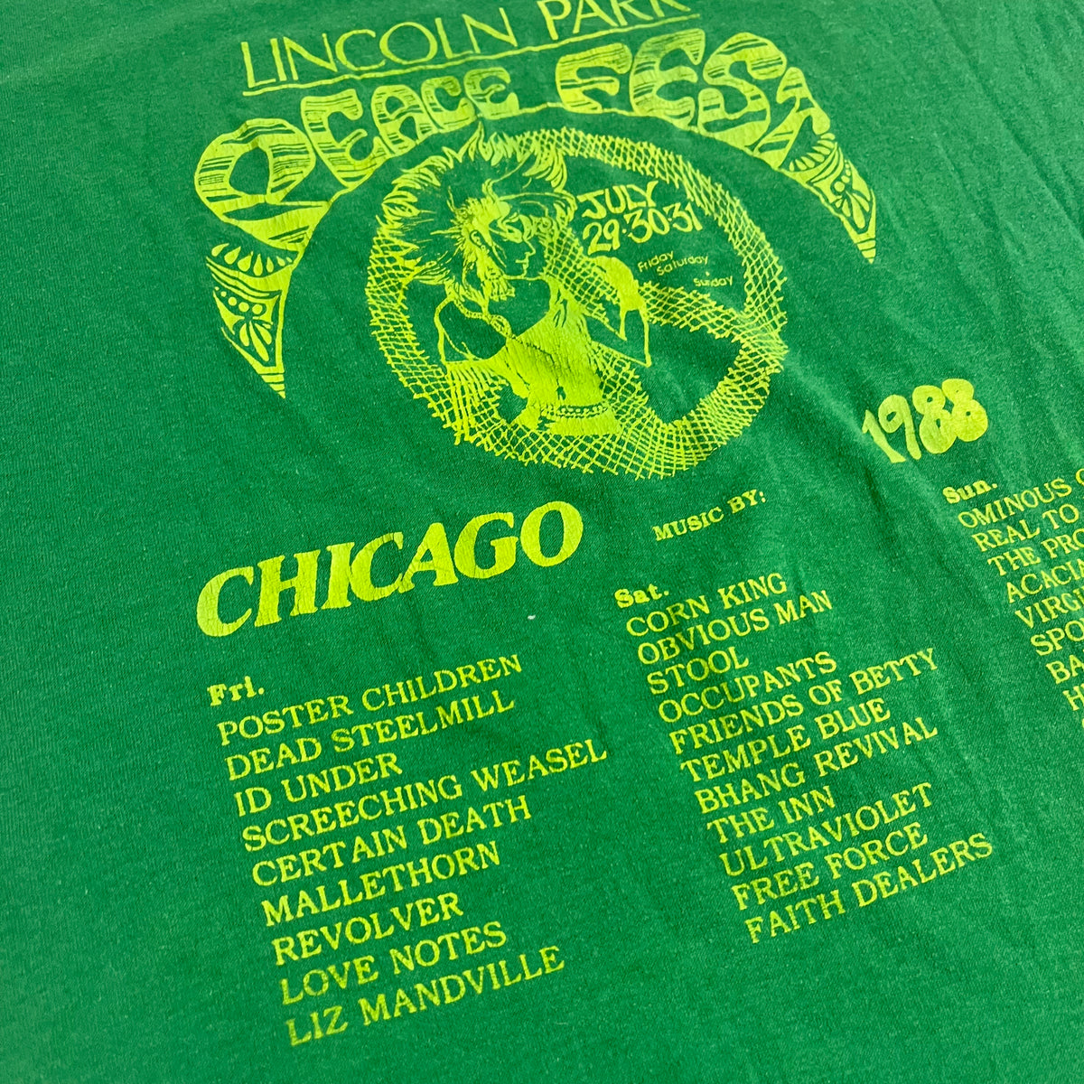 Vintage Chicago Lincoln Park &quot;Peace Fest&quot; T-Shirt