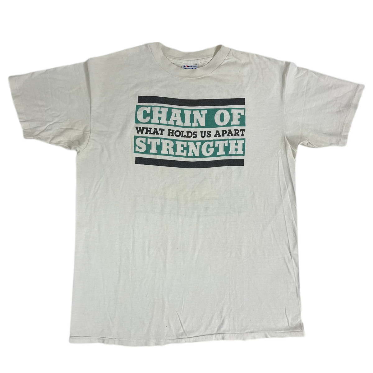 Vintage Chain Of Strength &quot;What Holds Us Apart&quot; Foundation Records T-Shirt
