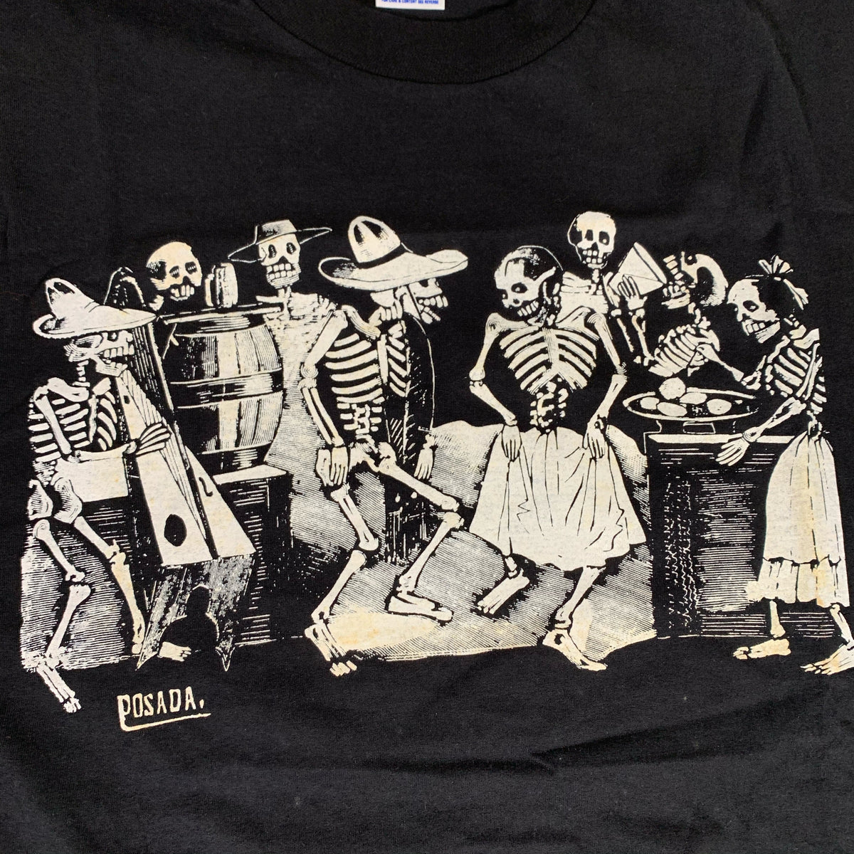 Vintage José Guadalupe Posada &quot;Calaveras&quot; T-Shirt