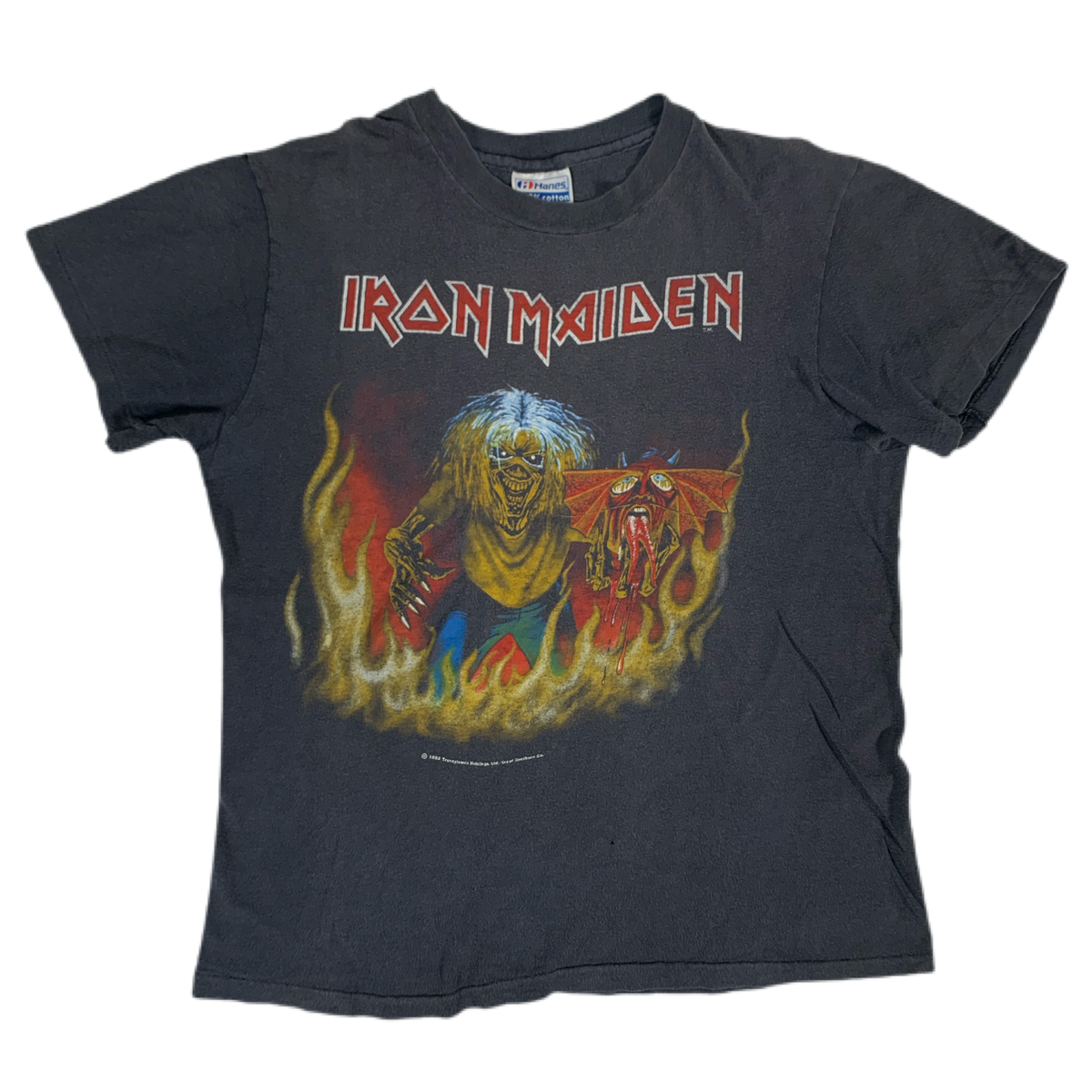 Vintage Iron Maiden &quot;The Number Of The Beast&quot; Single T-Shirt - jointcustodydc