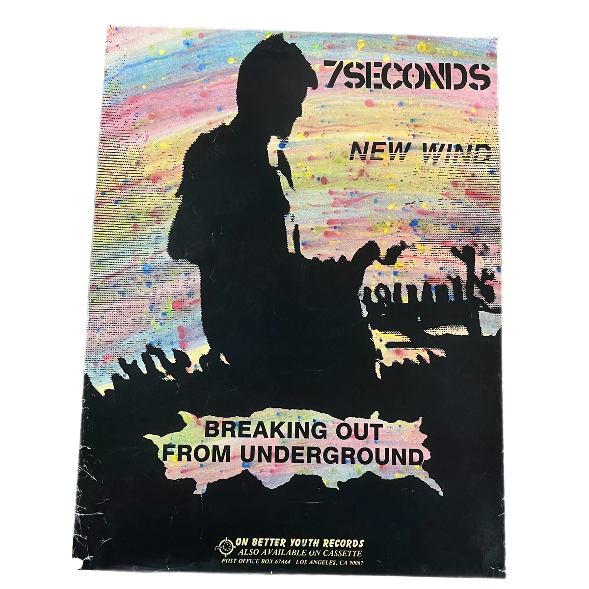 Vintage 7 Seconds &quot;New Wind&quot; Better Youth Records Promotional Poster