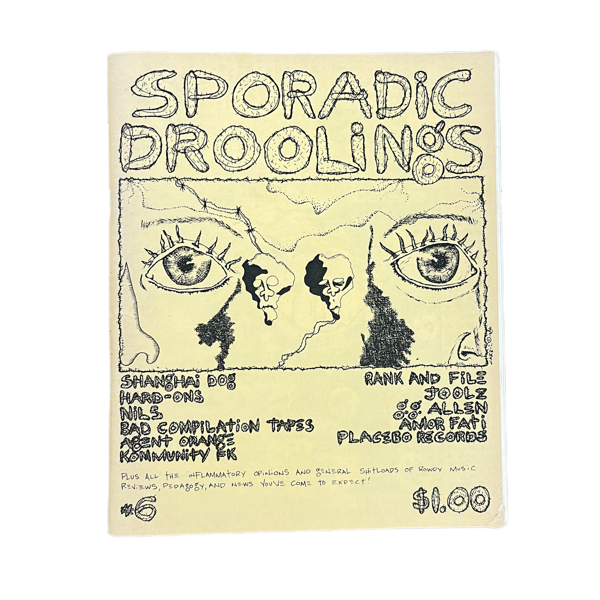 Vintage Sporadic Droolings &quot;Hardcore Punk&quot; Fanzine #6