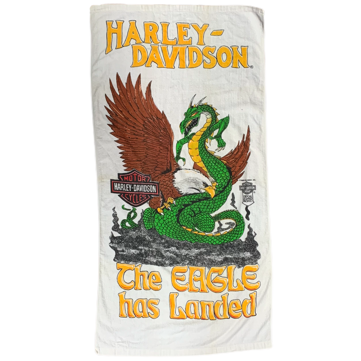 Vintage Harley-Davidson &quot;The Eagle Has Landed&quot; Beach Towel