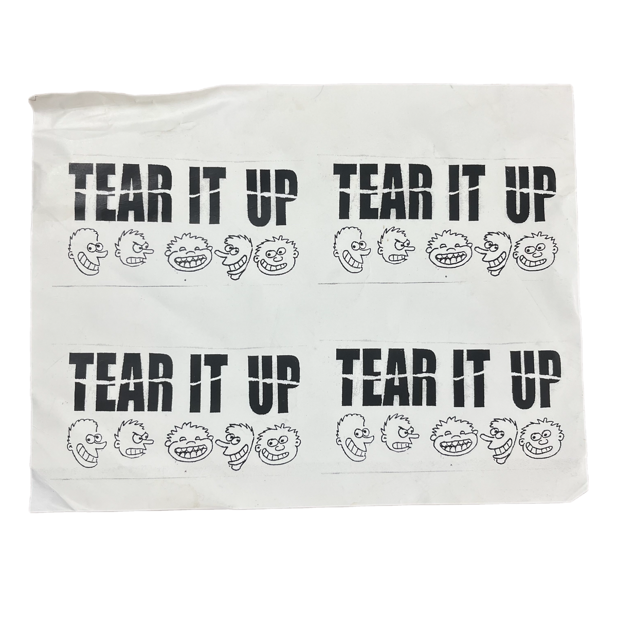 Vintage Tear It Up &quot;Meatmen&quot; Uncut Sticker Sheet