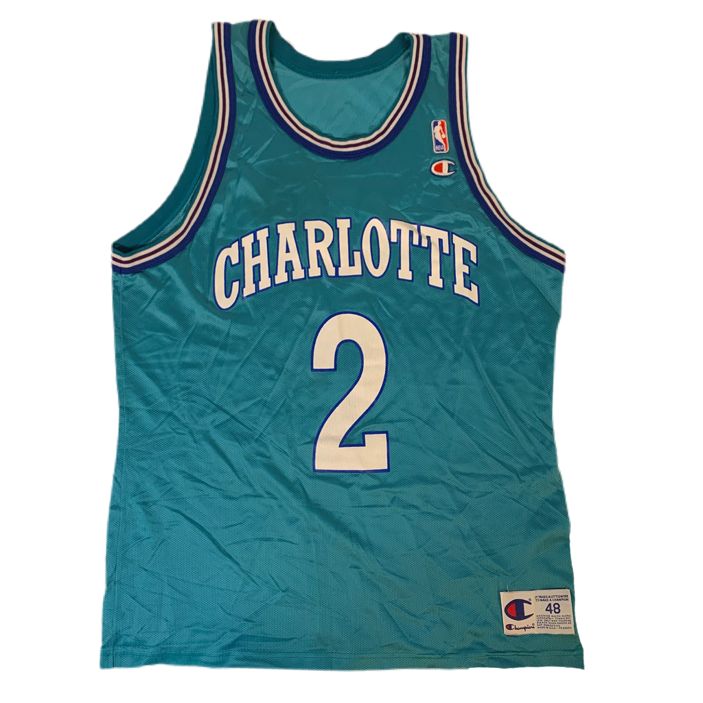 Larry Johnson Charlotte Hornets Basketball Jersey Size XL USA NBA Champion  1990
