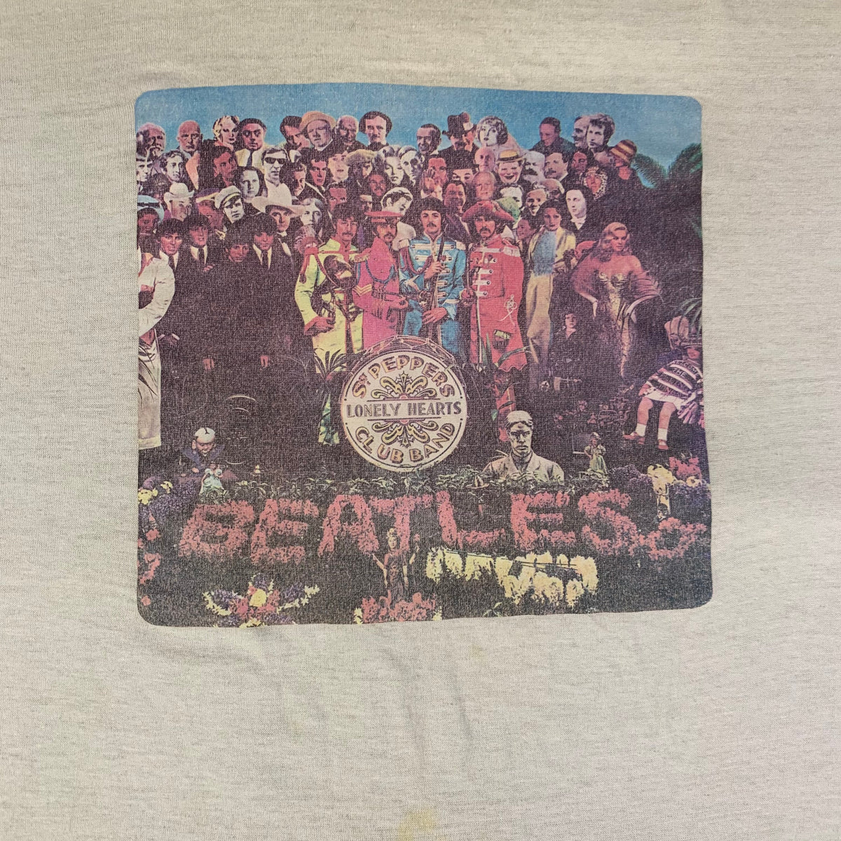 Vintage The Beatles &quot;Sgt. Peppers&quot; Iron on Ringer Shirt