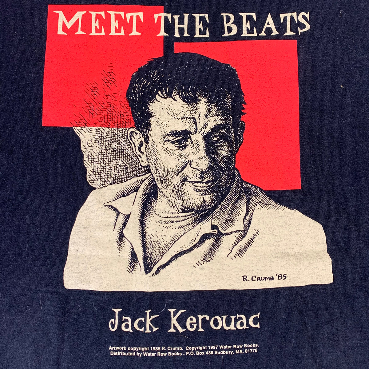 Vintage Jack Kerouac &quot;Meet The Beats&quot; R. Crumb Water Row Books T-Shirt