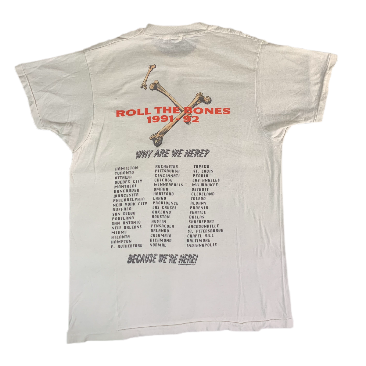 Vintage Rush &quot;Roll The Bones&quot; T-Shirt