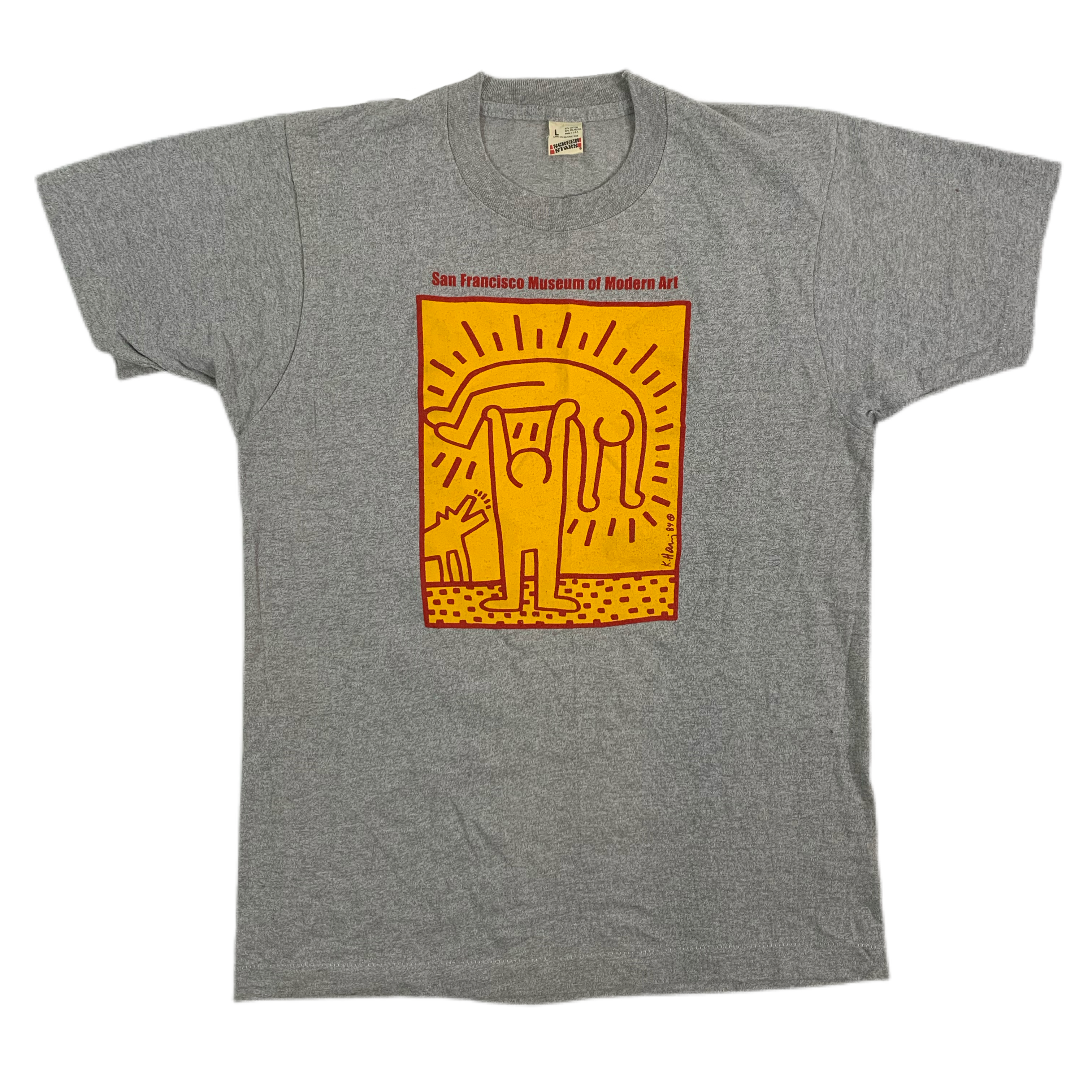 Vintage Keith Haring San Francisco Museum Bold Face Art T