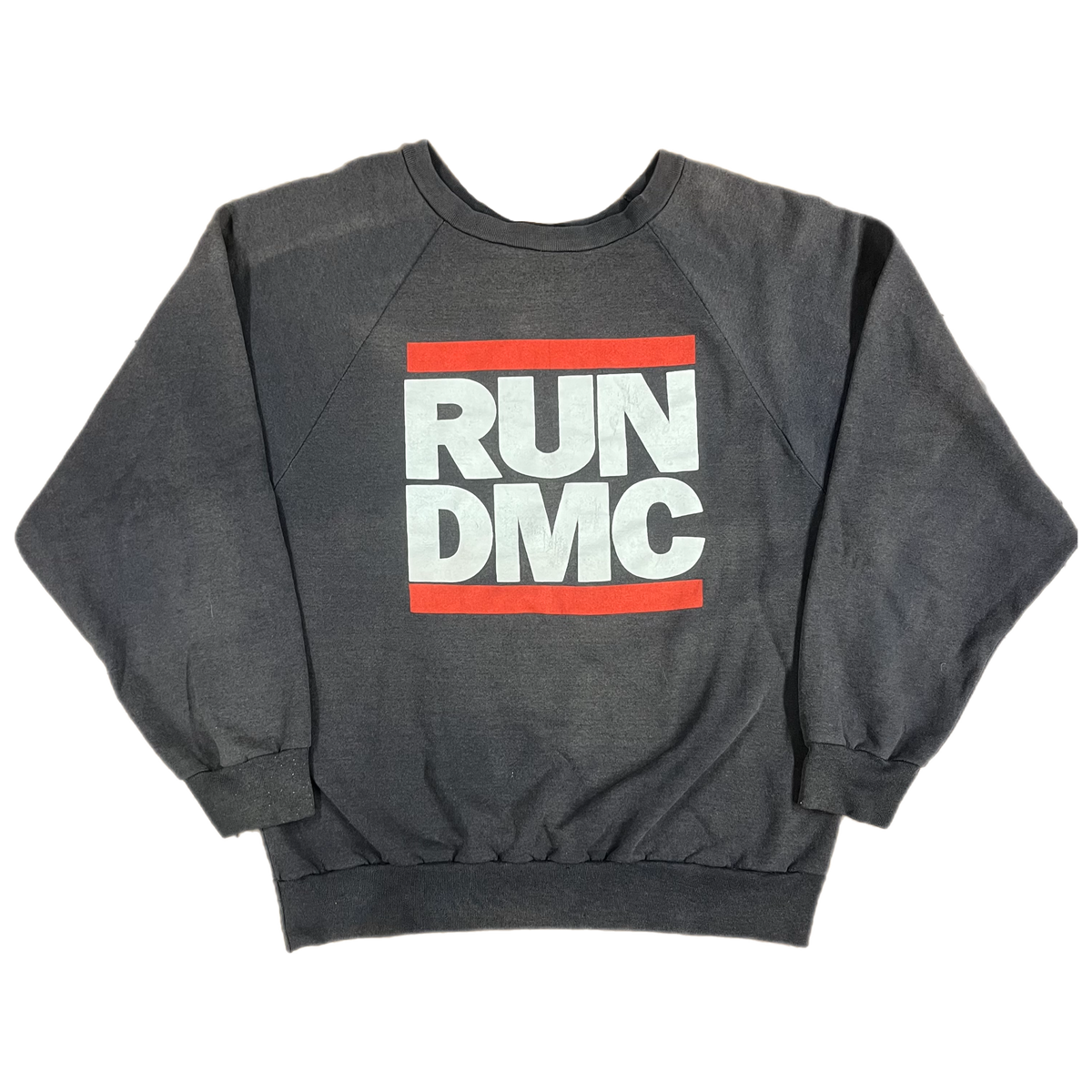 Vintage RUN DMC &quot;Logo&quot; Raglan Sweatshirt
