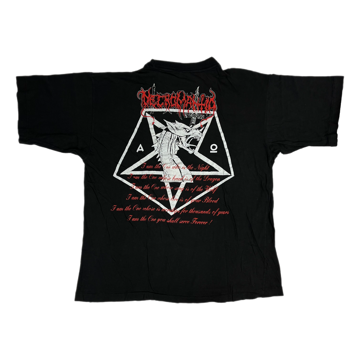 Vintage Necromantia &quot;Crossing The Fiery Path&quot; Osmose Productions T-Shirt