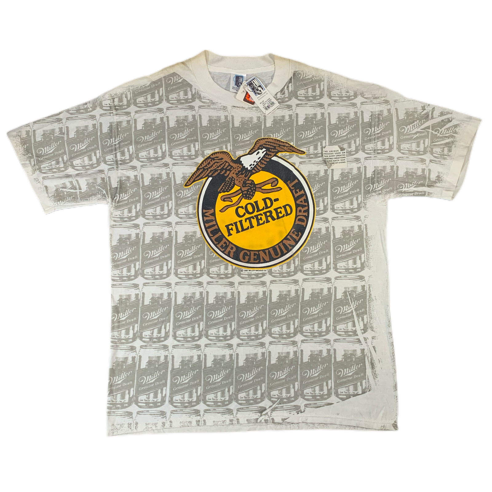 Vintage Miller Draft “Cold-Filtered” All Over Print T-Shirt - jointcustodydc