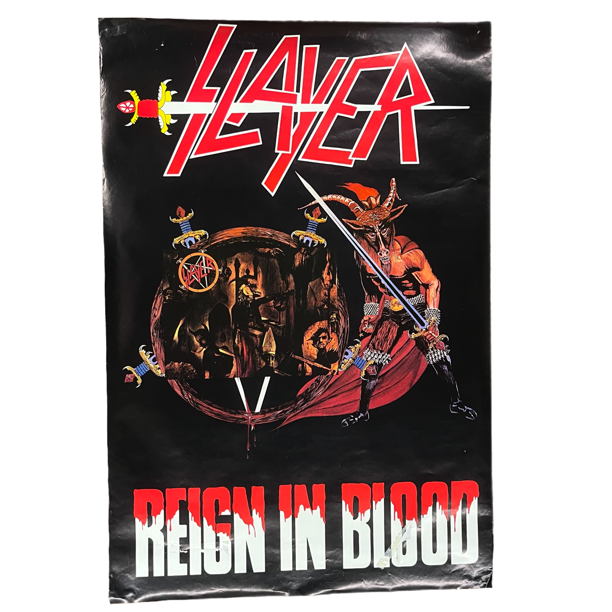 Vintage Slayer &quot;Reign In Blood&quot; Def Jam Recordings Promotional Poster
